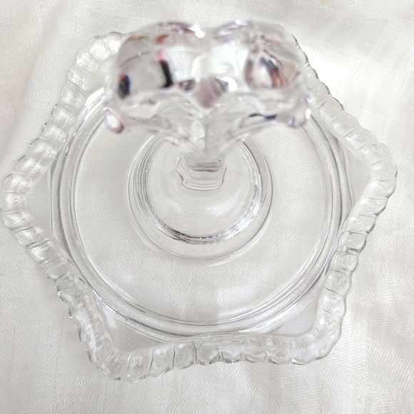 Vintage Glass Tray W,/Handle & Four Amethyst Glass Cordial/Liqueur Tasting Cups - Picture 4 of 9